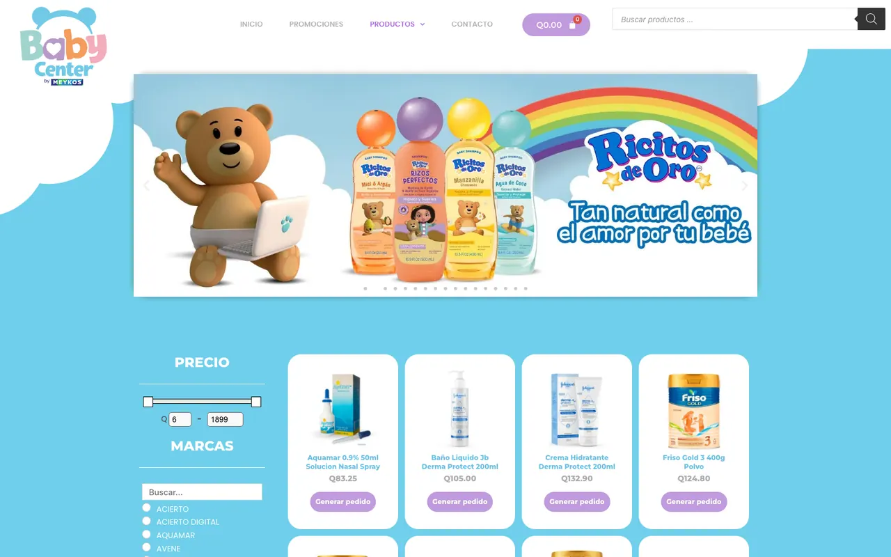 Tienda en línea para el mundo del bebé — Baby Center Guatemala