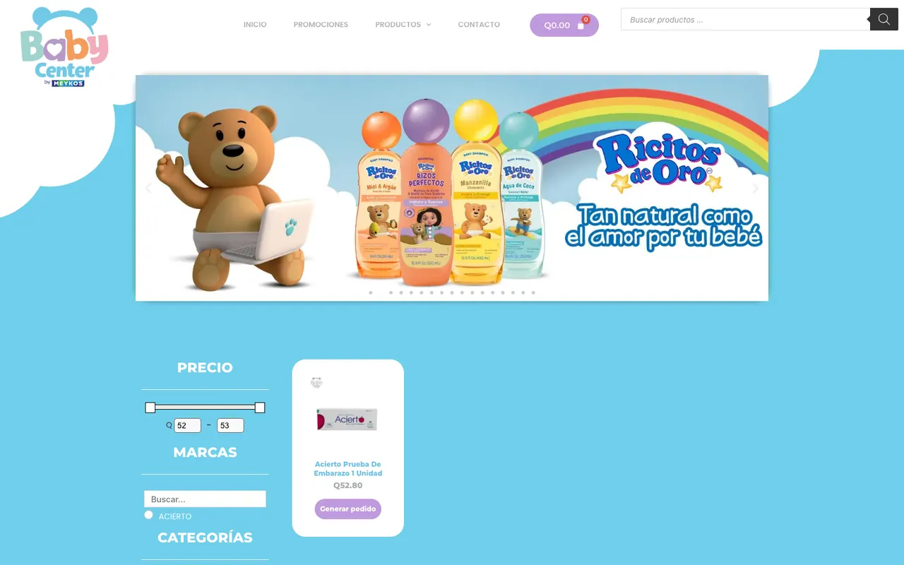 Tienda en línea para el mundo del bebé — Baby Center Guatemala