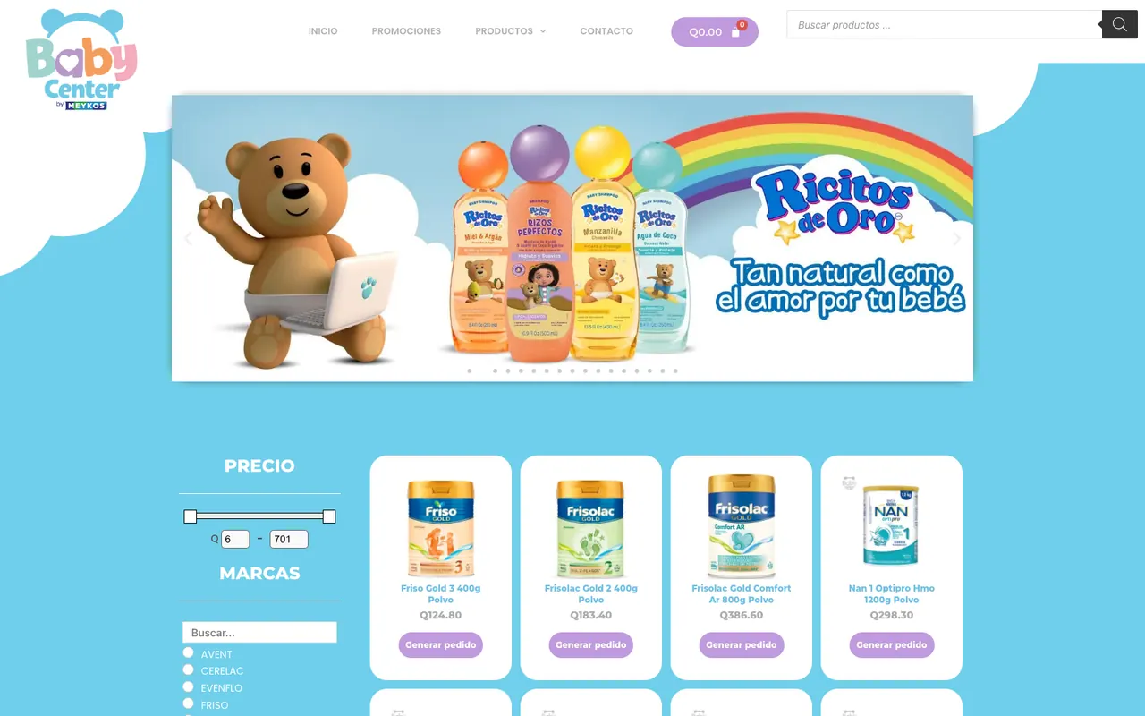 Tienda en línea para el mundo del bebé — Baby Center Guatemala