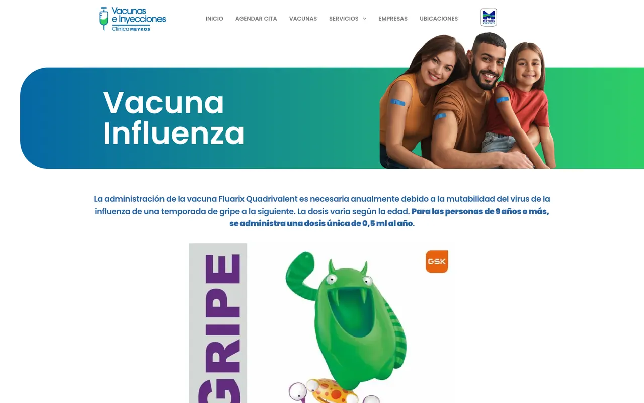 Sitio de servicios clínicos con agenda en línea — Clínica Meykos
